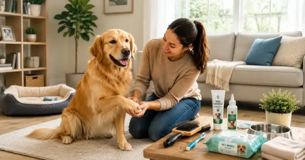 dog hygiene routine at home