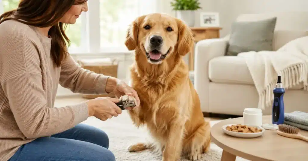 how to trim dog nails at home
