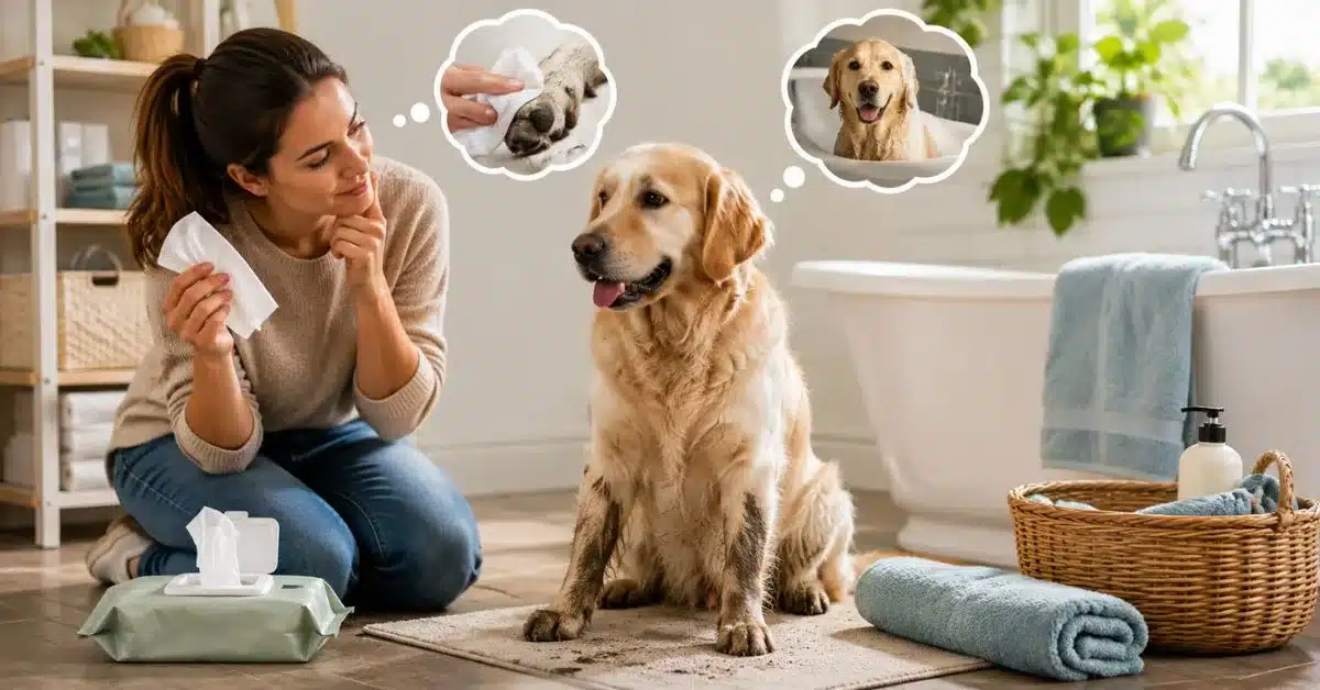 Dog Wipes vs Bathing