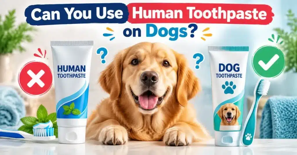 can you use human toothpaste on dogs